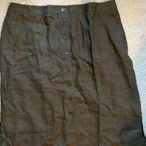 Brand New Talbots A-line skirt.  22WPetite.  Olive Green color